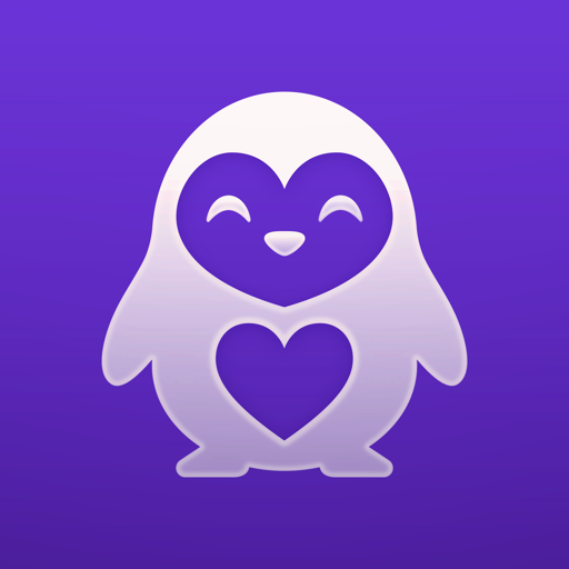 Elsewhere app icon — a penguin with a heart